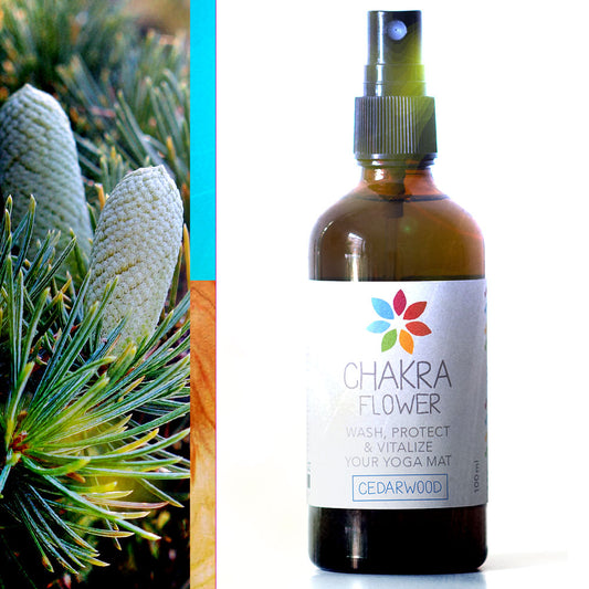 Bester veganer ökoloischer Yogamatten Reiniger mit Zedernholz Duft